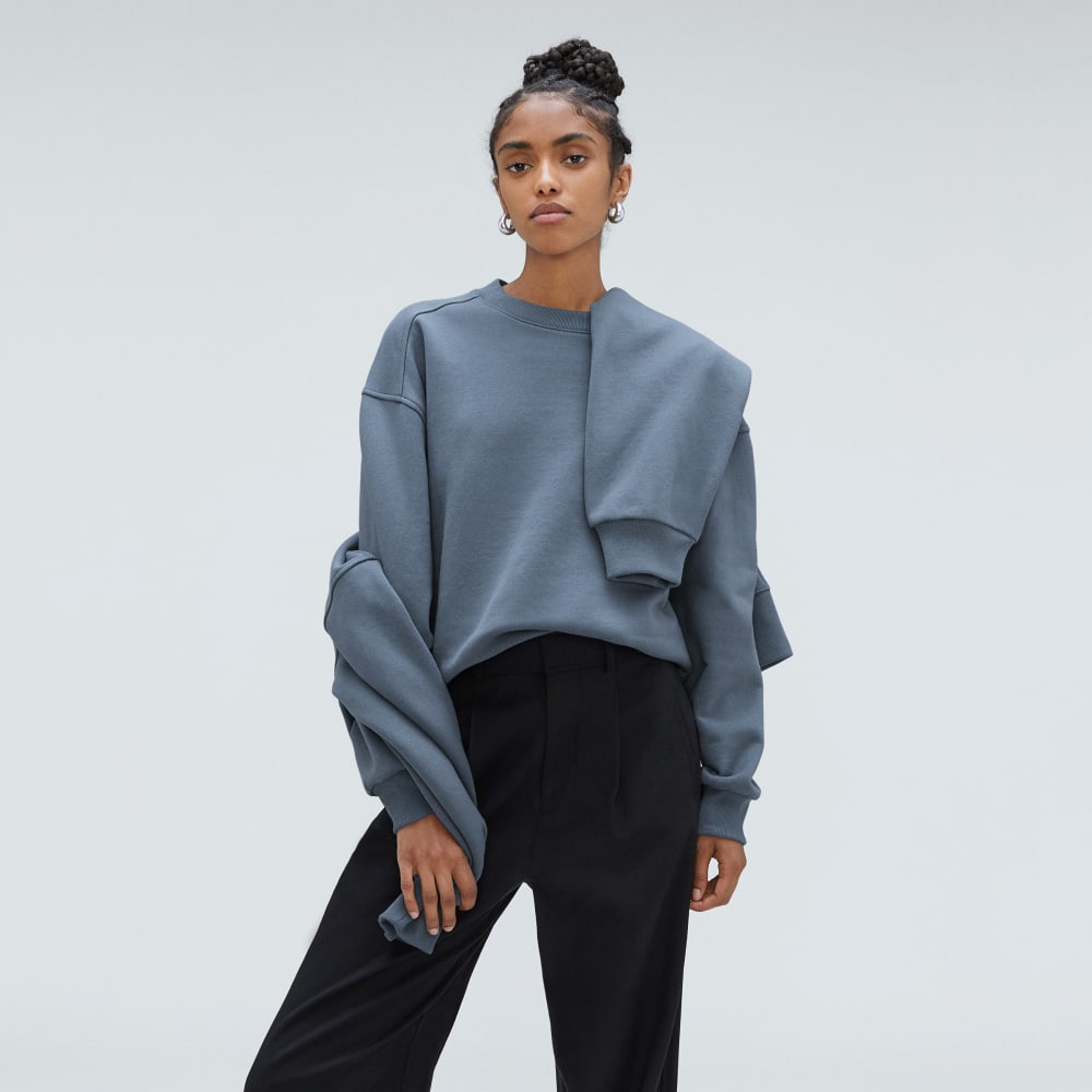 The Track Oversized Crew | Faded Blue