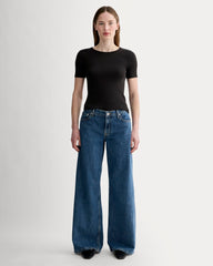 The Luxe Rib Crew | Black