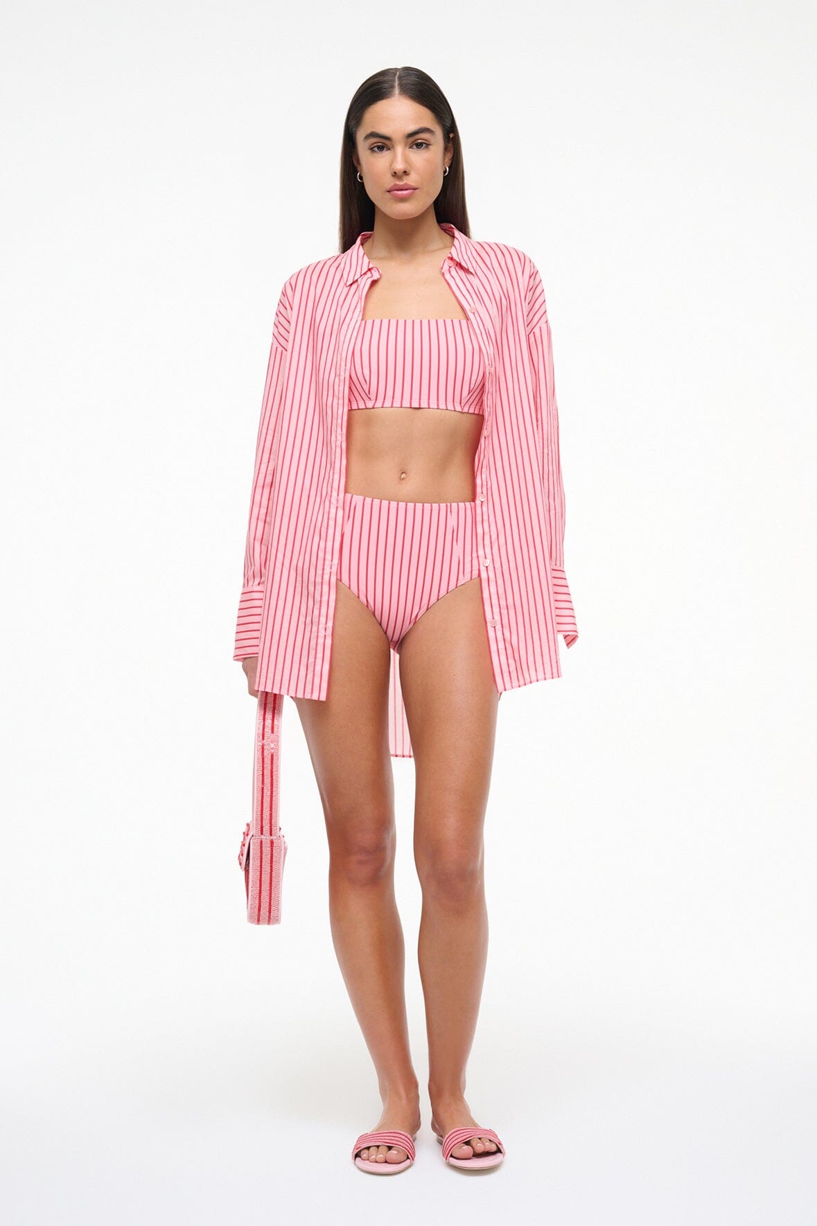 DEVON HIGH RISE BIKINI BOTTOM | MONTAUK STRIPE
