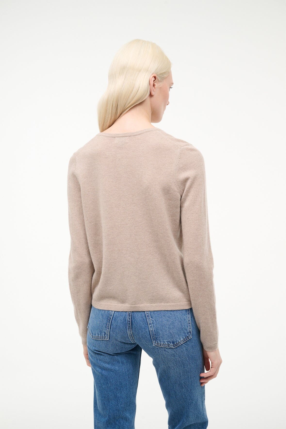 Custom STAUD x C.Bonz Midnight Cashmere Cardigan | Stone