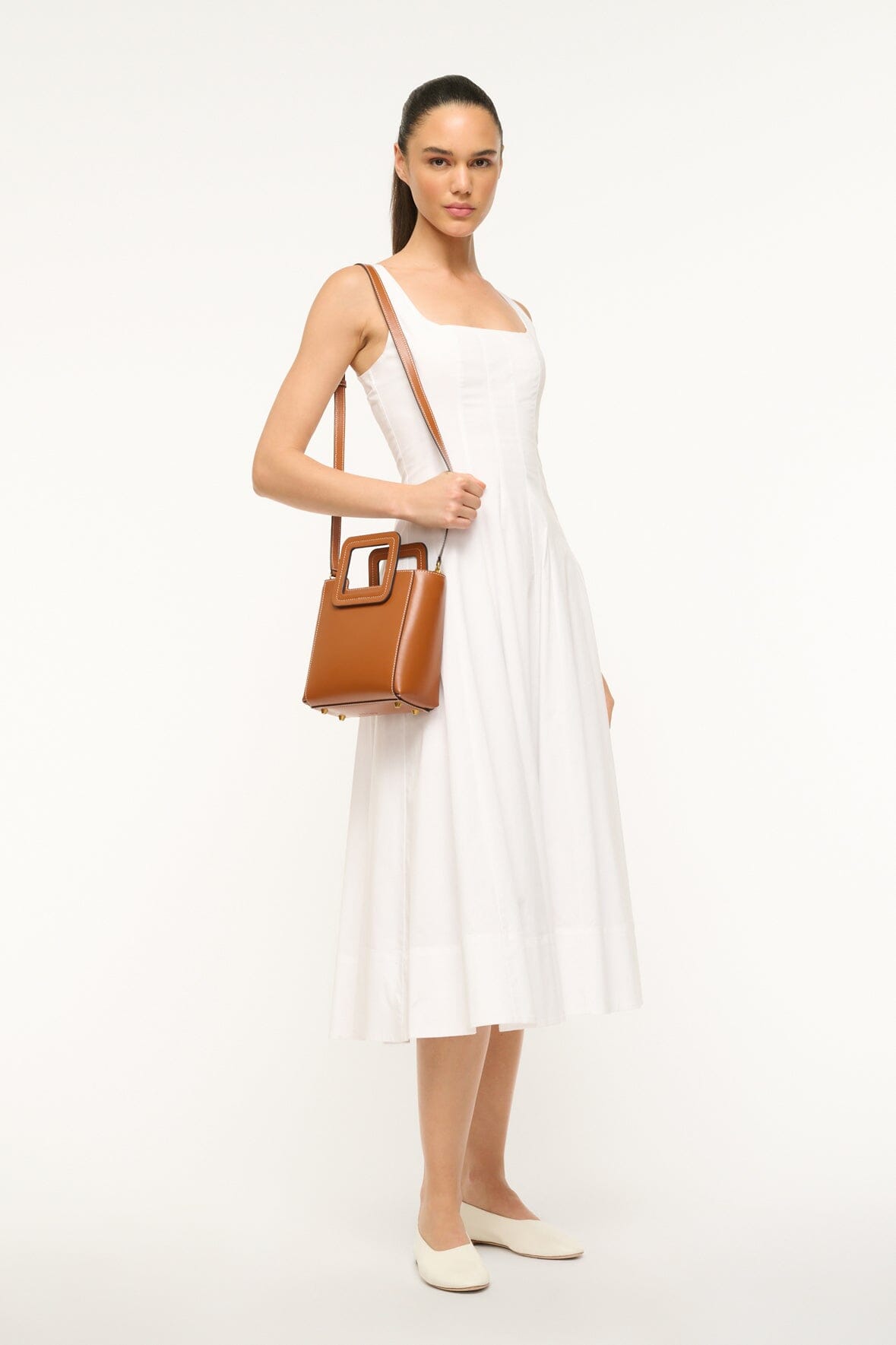Mini Shirley Leather Bag | Saddle
