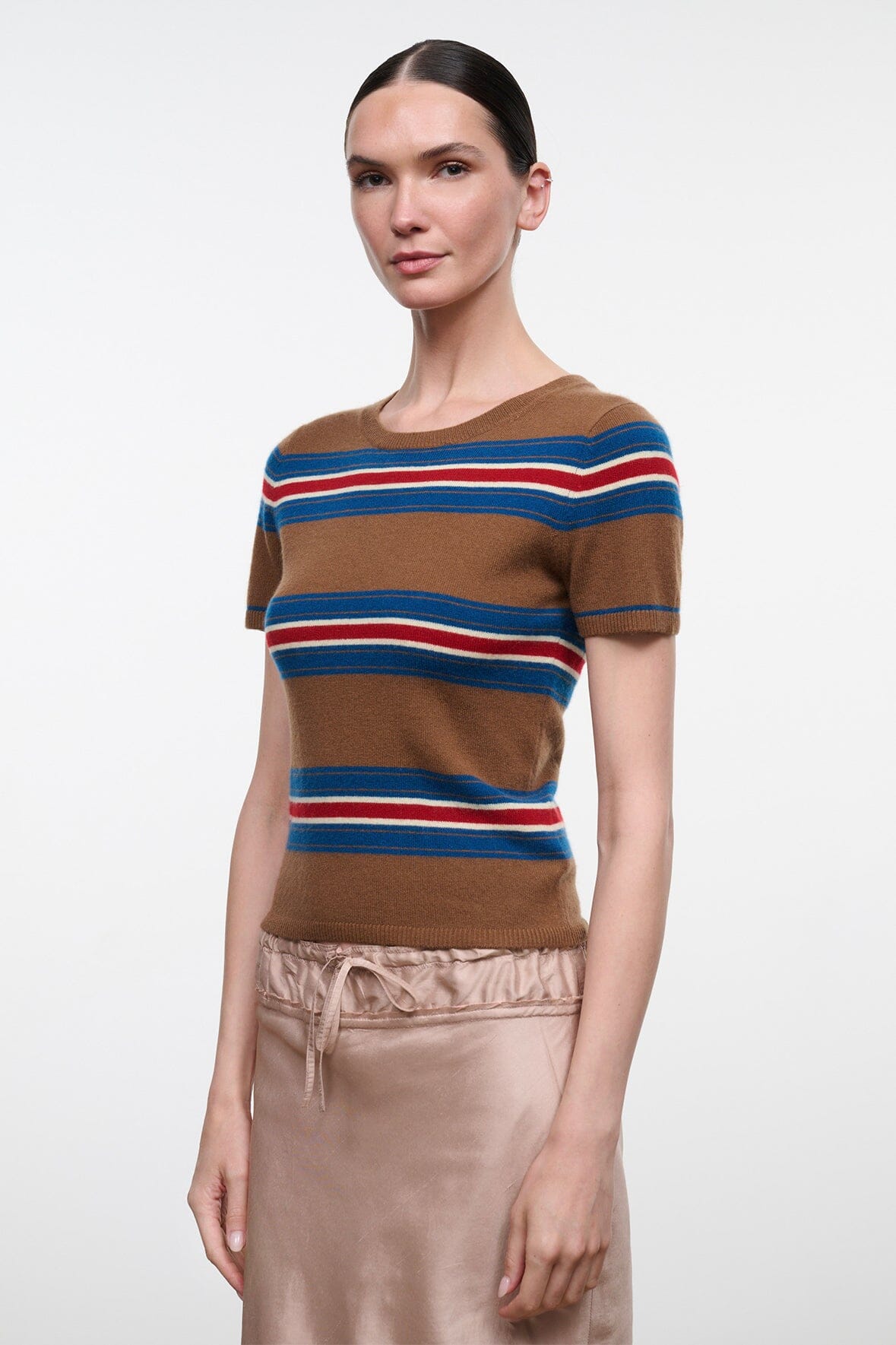 Easy Cashmere Tee | Savoy Stripe