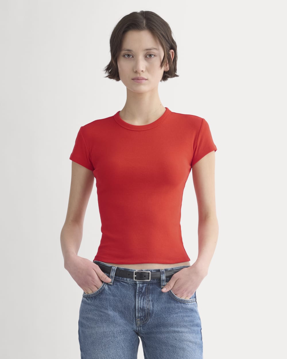 RetroSoft Cotton Crew | Fiery Red