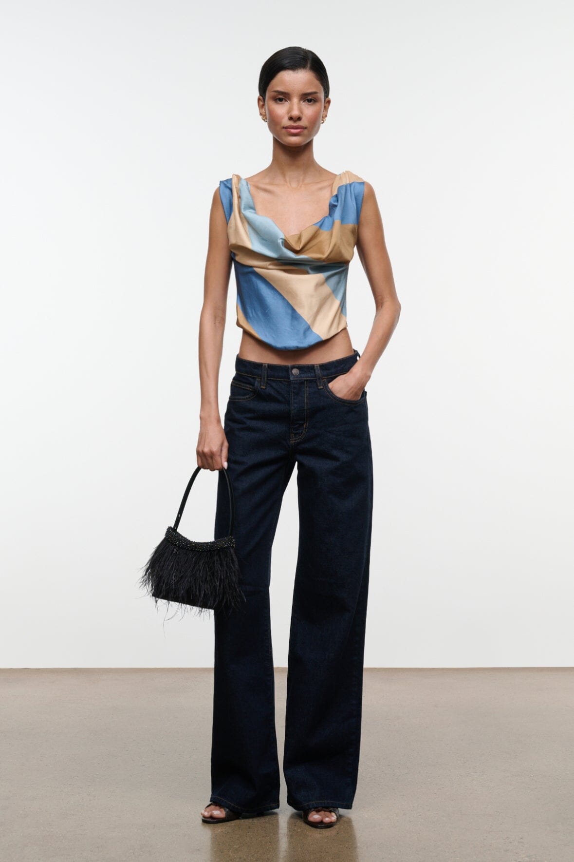 OLIVIA SILK TOP | DESERT STRIPE