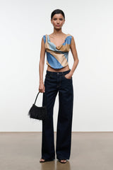 OLIVIA SILK TOP | DESERT STRIPE