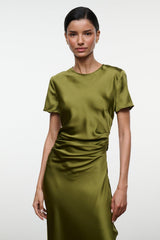 MARCEL SILK DRESS | PEAR
