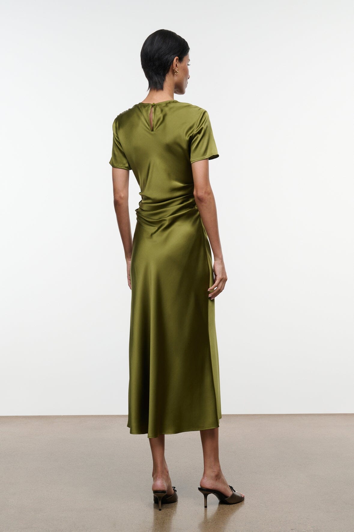 MARCEL SILK DRESS | PEAR