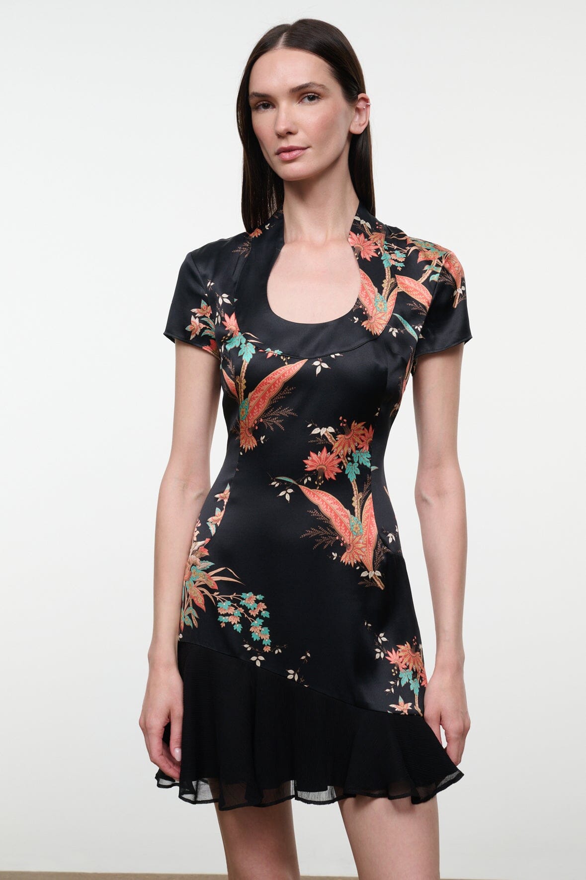 RAE SILK DRESS | TAPESTRY NOIR