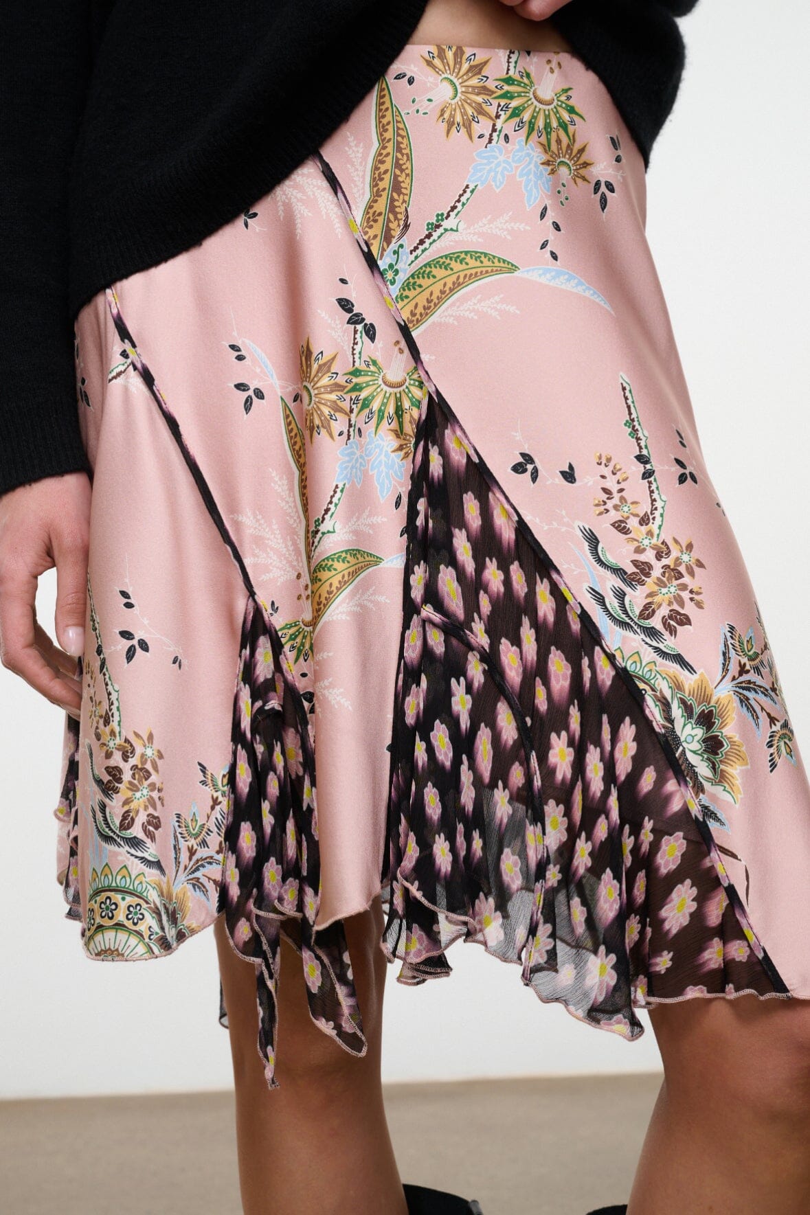 REANNAH SILK SKIRT | TAPESTRY ROSE MULTI