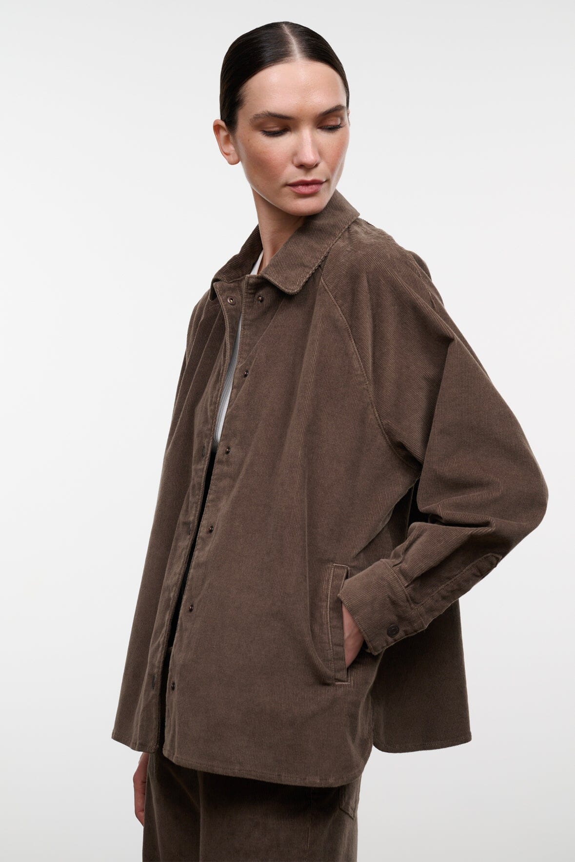 Myles Shirt Jacket | Oyster Corduroy
