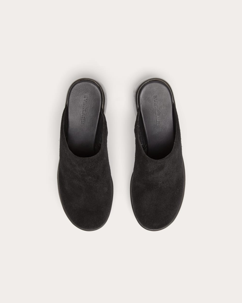 The Wooden Puffa Clog | Black Suede
