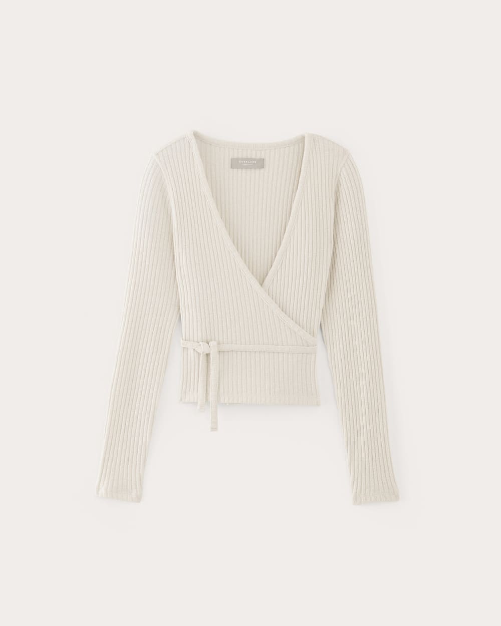 The Cozy Rib Wrap Top | Bone