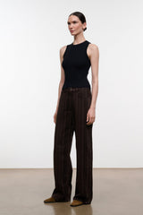 Gus Relaxed Jean | Espresso Stripe
