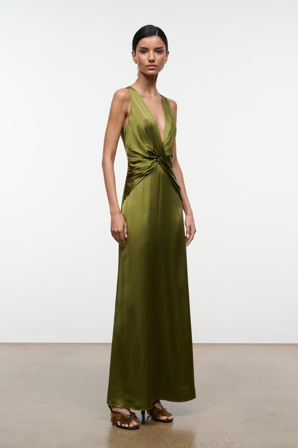 SELENE SILK DRESS | PEAR