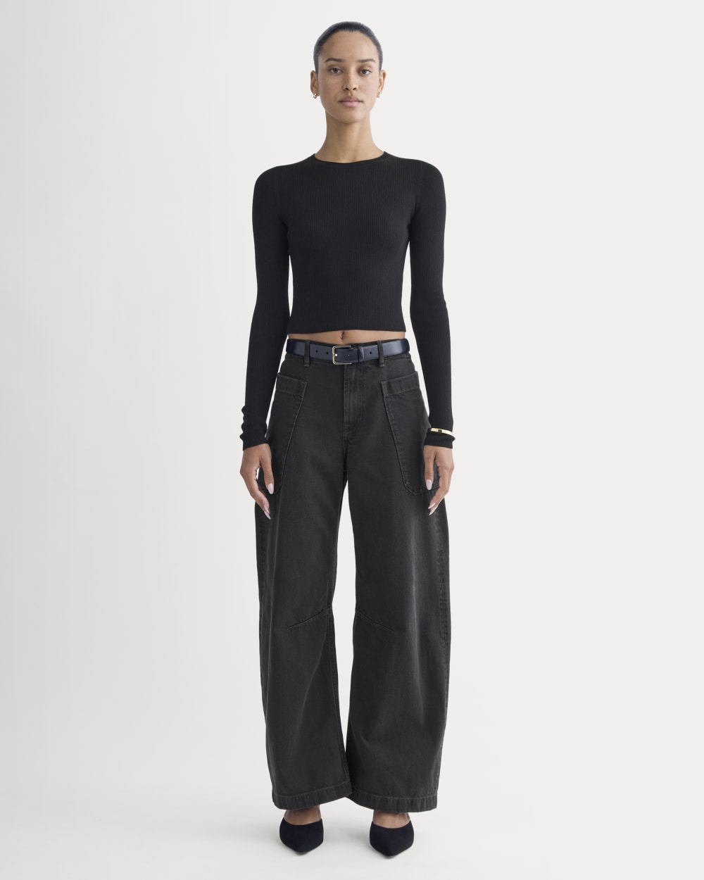 The Gardener Pull-On Jean | Washed Black