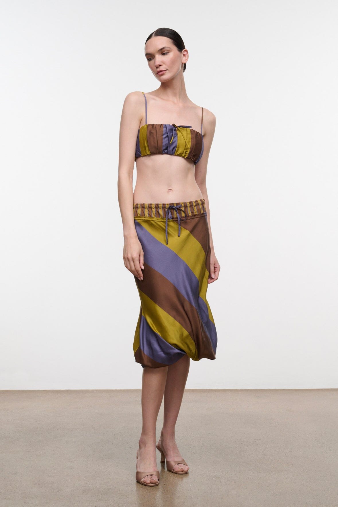 Sade Silk Top | Sienna Stripe