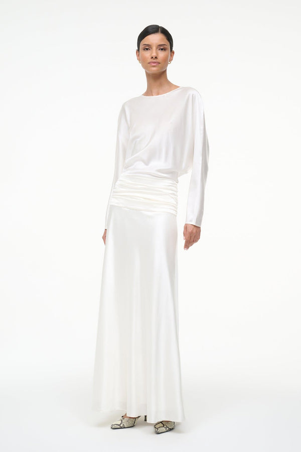 FREDA SILK DRESS | IVORY