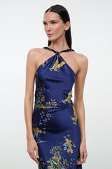 CHARLI SILK DRESS | TAPESTRY MIDNIGHT