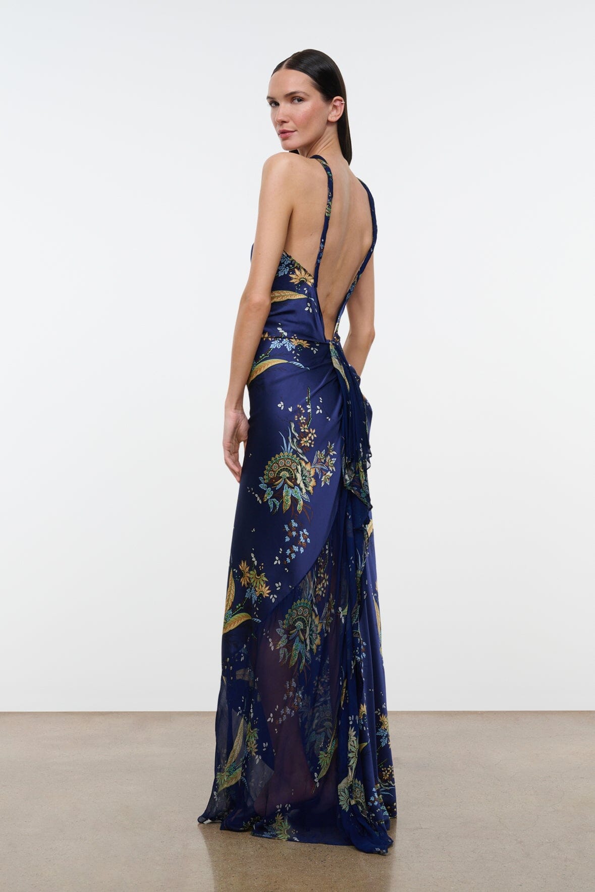 CHARLI SILK DRESS | TAPESTRY MIDNIGHT