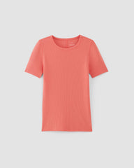 The Luxe Rib Crew | Coral