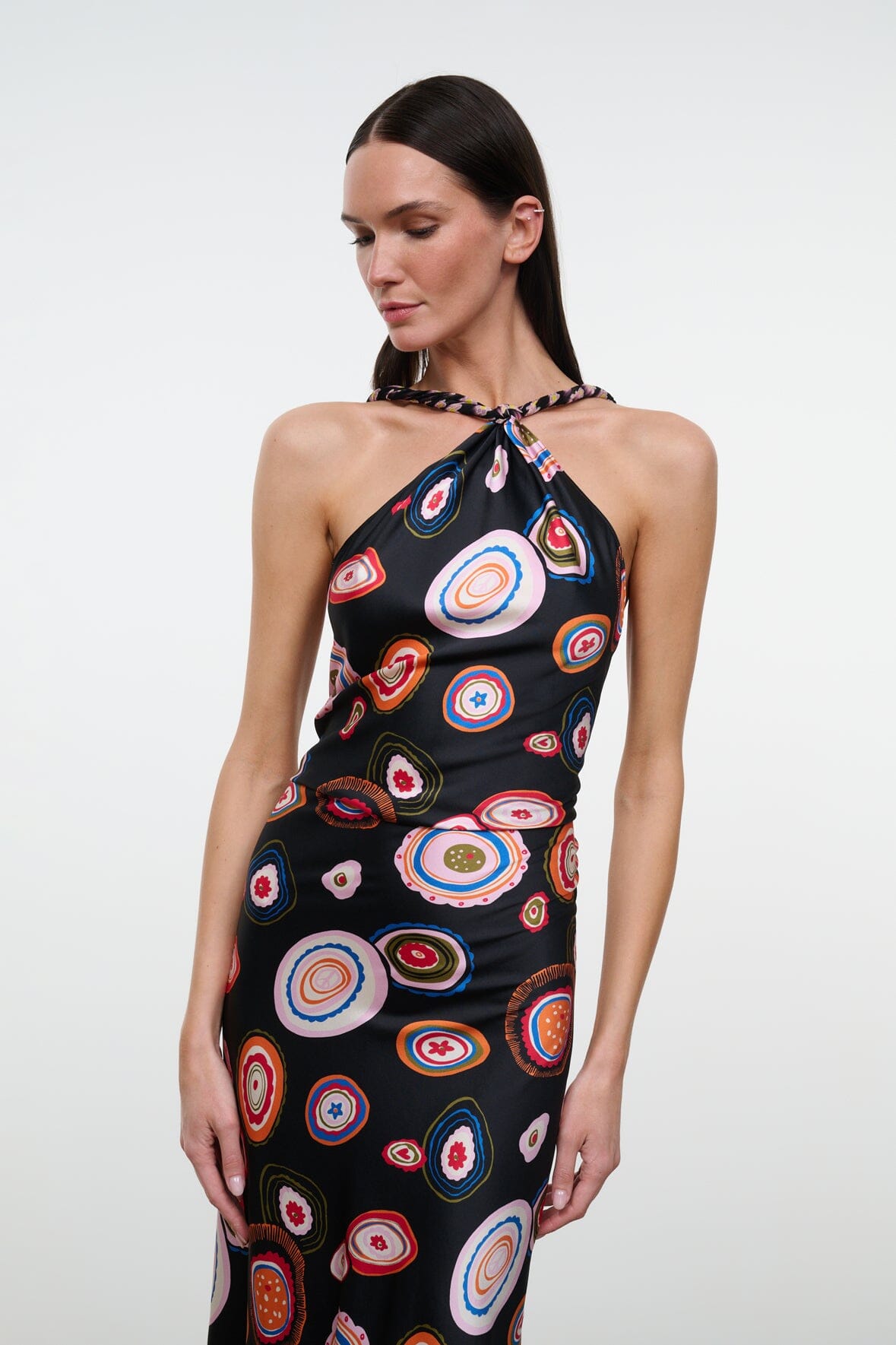 CHARLI SILK DRESS | MILLEFIORE MULTI