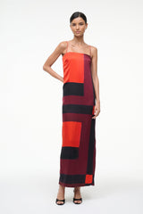 MAE SILK DRESS | RUBY PRISM