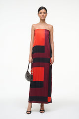 MAE SILK DRESS | RUBY PRISM