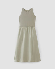 The Supima® High-Neck Riviera Dress | Sage Green