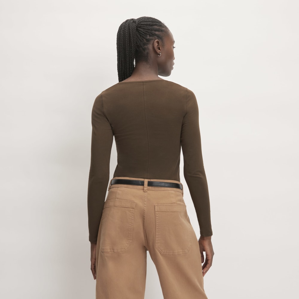 The Supima® Form Ballet Neck Tee | Cocoa