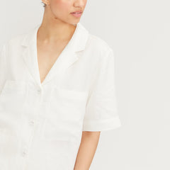The Linen Workwear Shirt | White