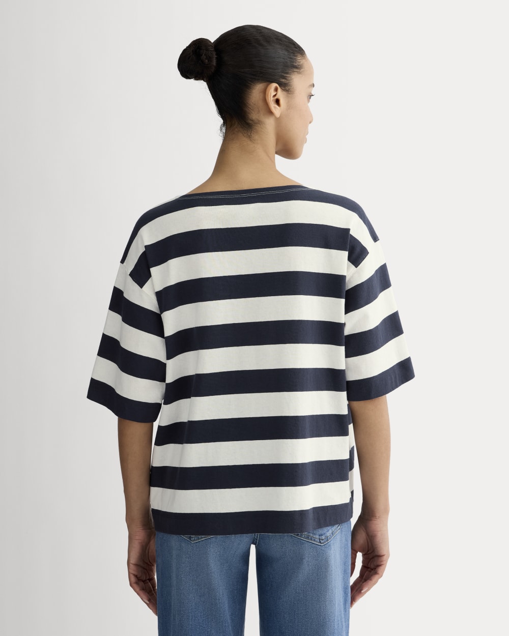 The Mariner Oversized Tee | Navy / Bone