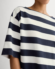 The Mariner Oversized Tee | Navy / Bone