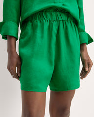 The Linen Easy Short | Grass Green