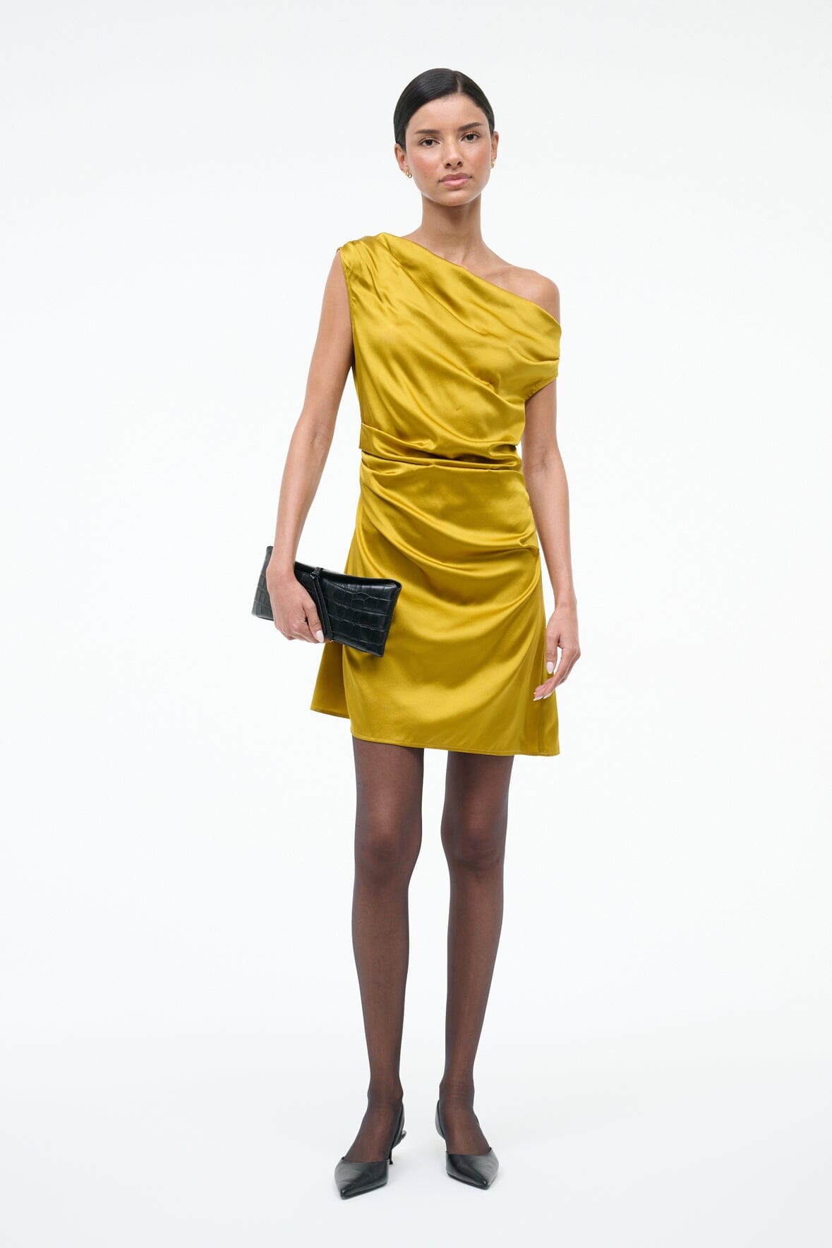 MINI PHARE SILK DRESS | TURMERIC