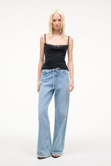 EVANGELINE TOP | BLACK SILK
