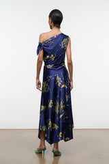 PORTIA SILK DRESS | TAPESTRY MIDNIGHT