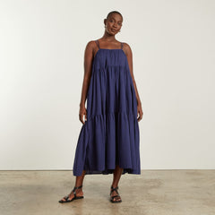 The Billow Tiered Maxi Dress |  Navy
