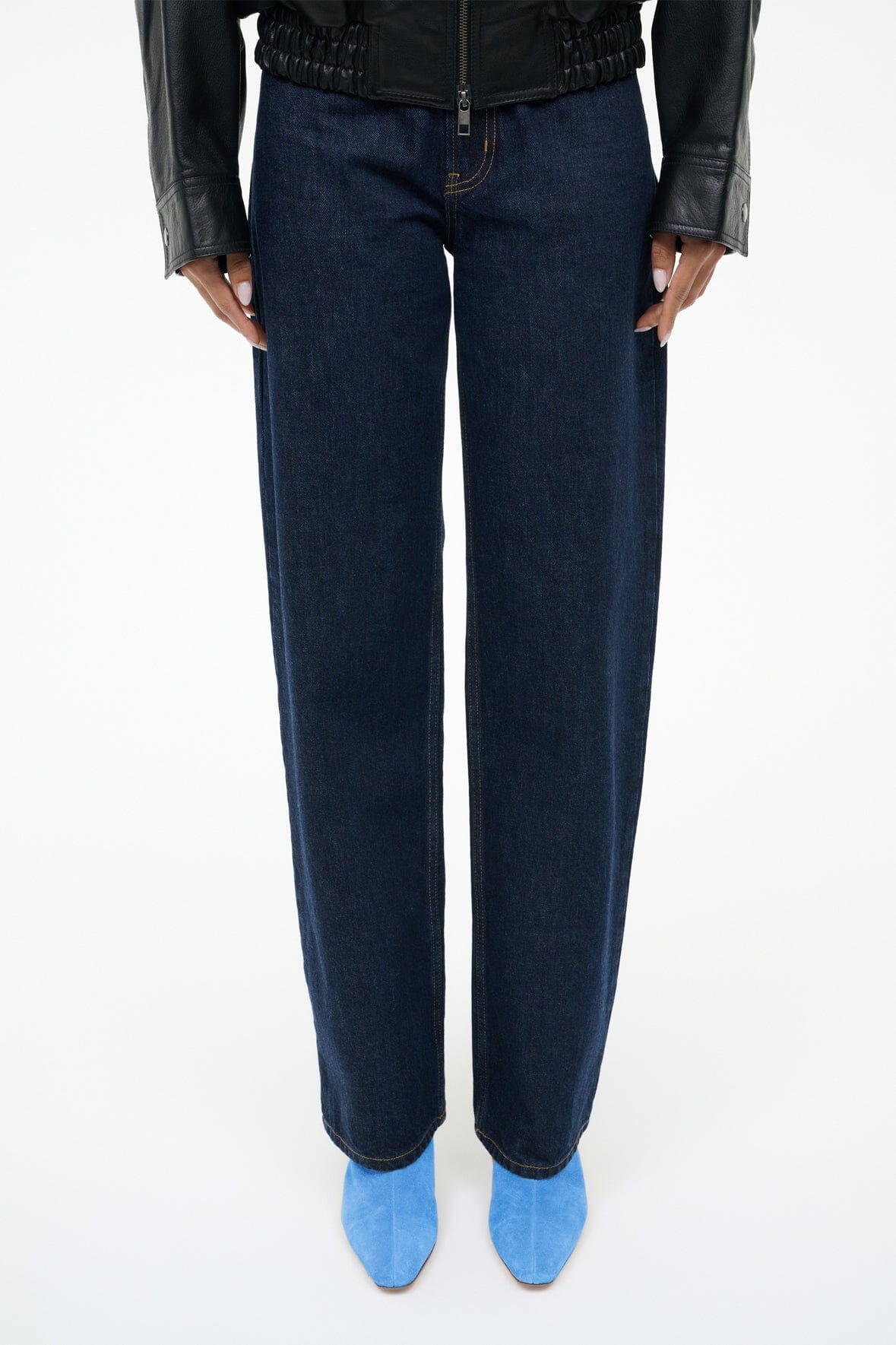 Wally Ankle Boot | STAUD Blue Suede
