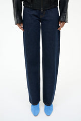 Wally Ankle Boot | STAUD Blue Suede