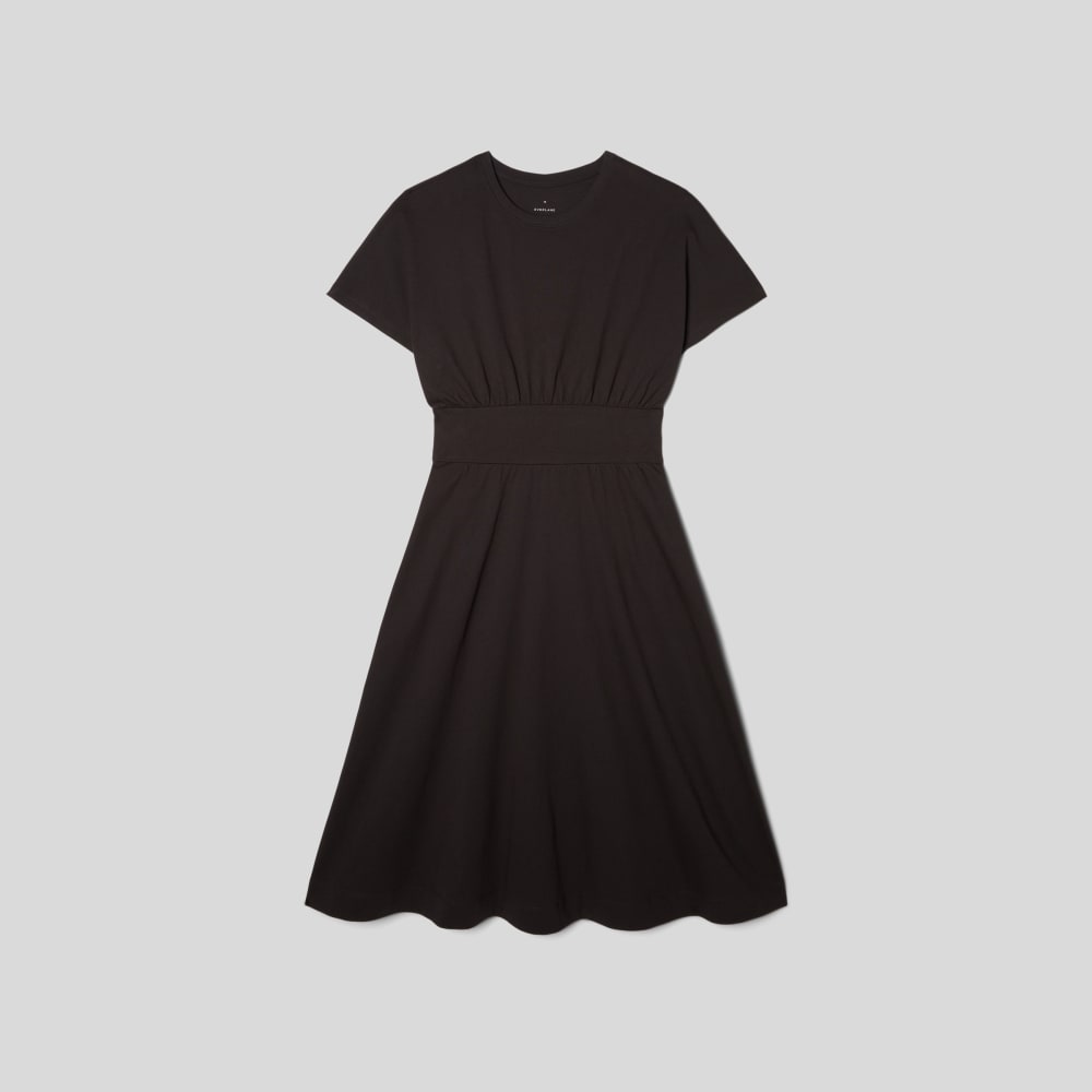 The Organic Cotton Waisted Dress | Black