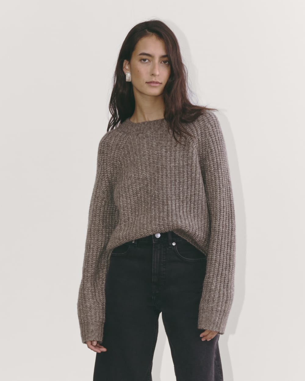 The Fisherman Crew in Cloud | Taupe Melange