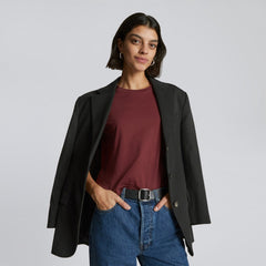 The Box-Cut Tee in Essential Cotton | Brandy | No Pocket
