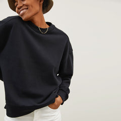 The Track Oversized Crew | Black