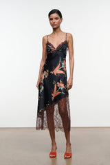 LARA SILK DRESS | TAPESTRY NOIR