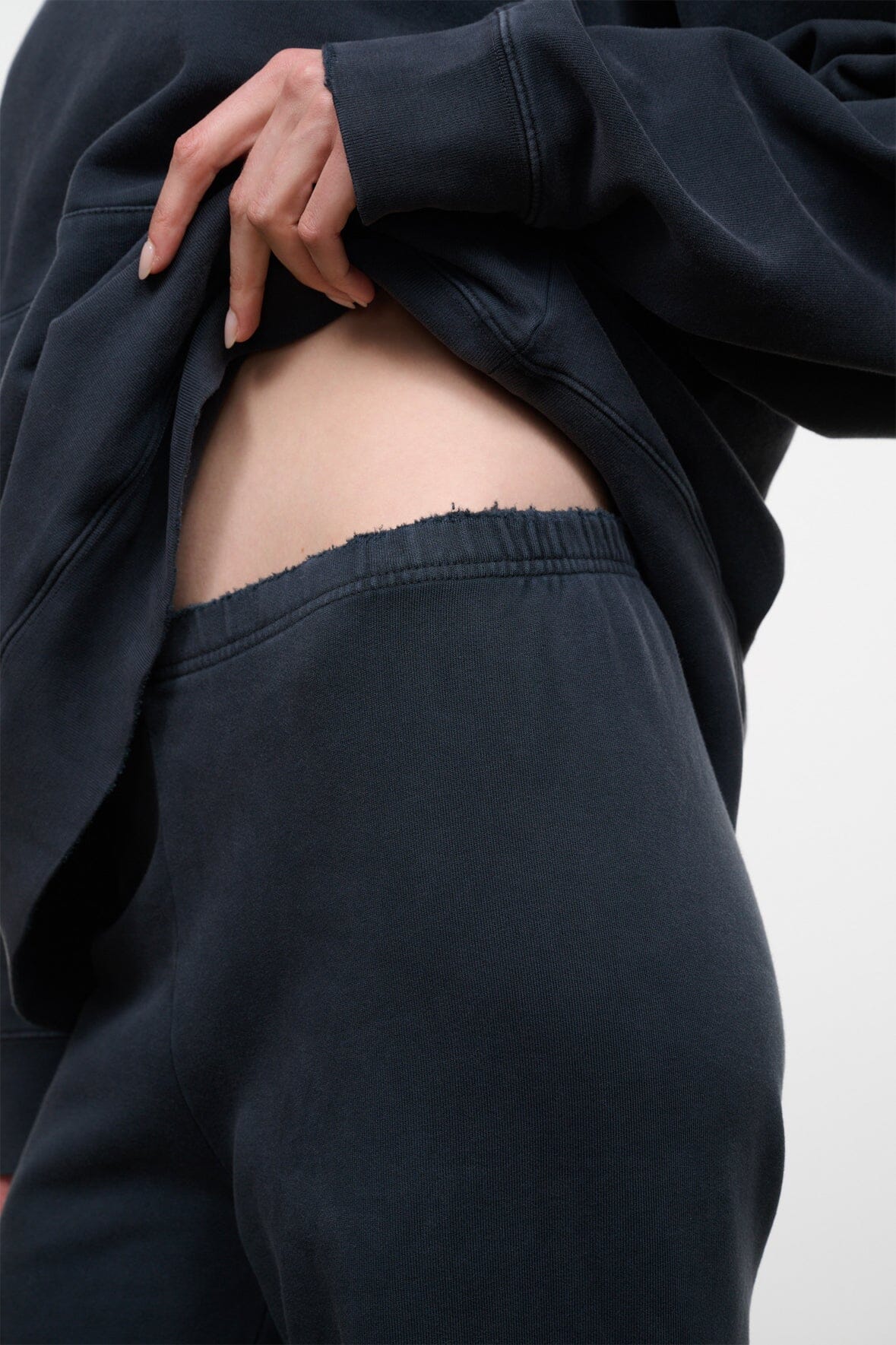 Stroll Terry Pant | Washed Black