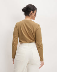 The Organic Cotton Long-Sleeve Crew | Tiger's Eye