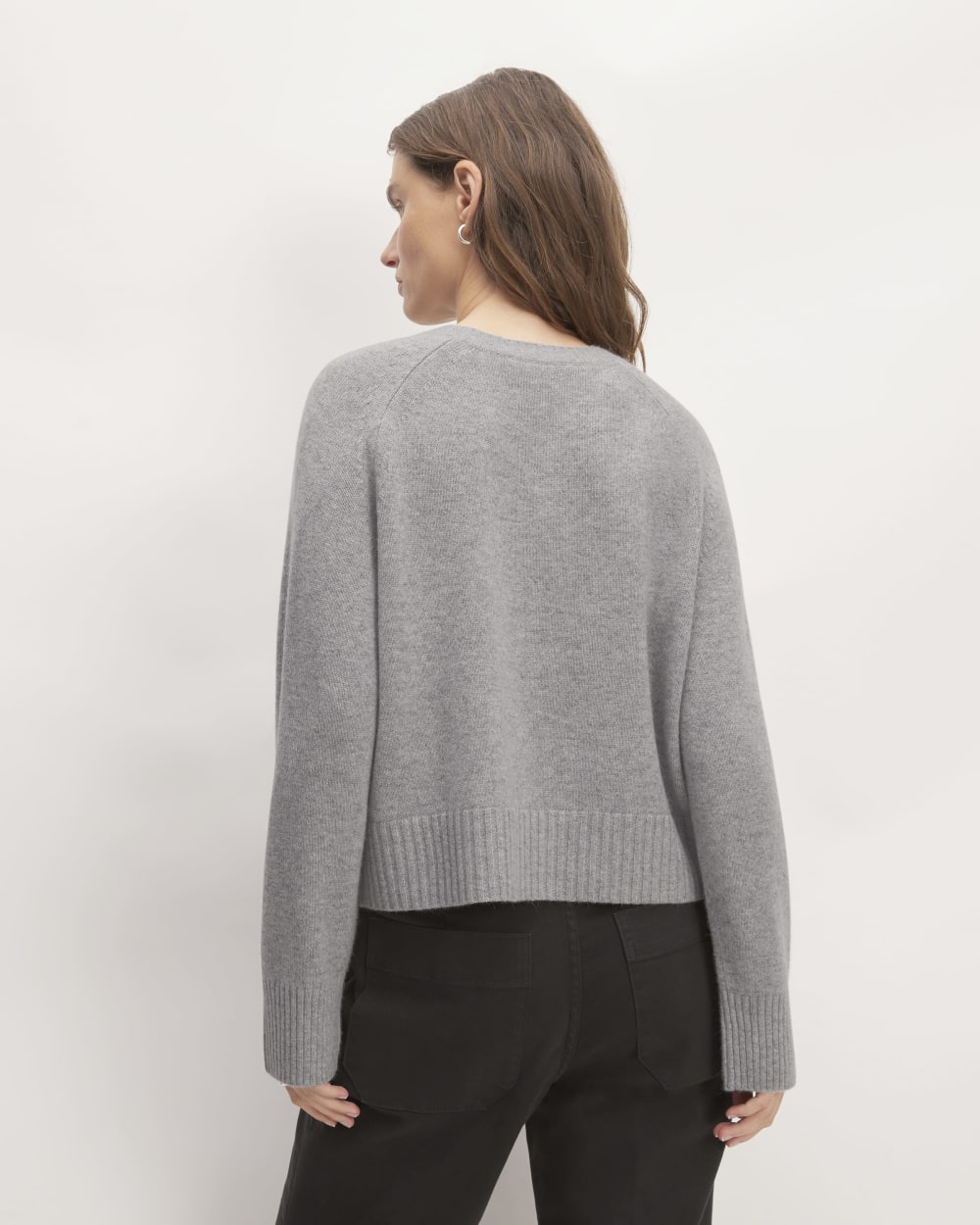 The Boxy Crew in Cashmere | Heathered Grey