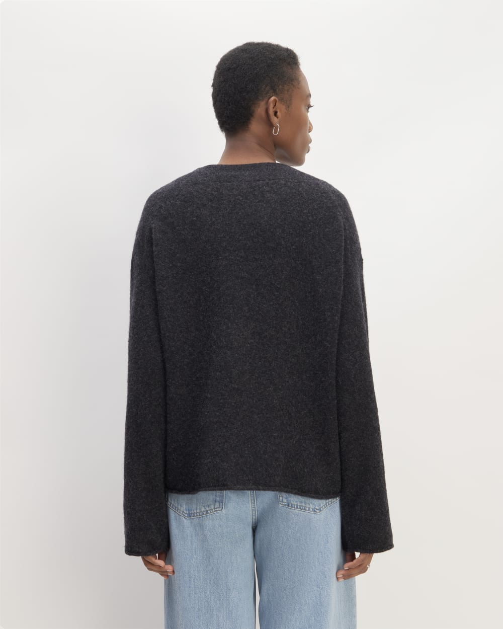 The Cozy-Stretch V-Neck Sweater | Charcoal