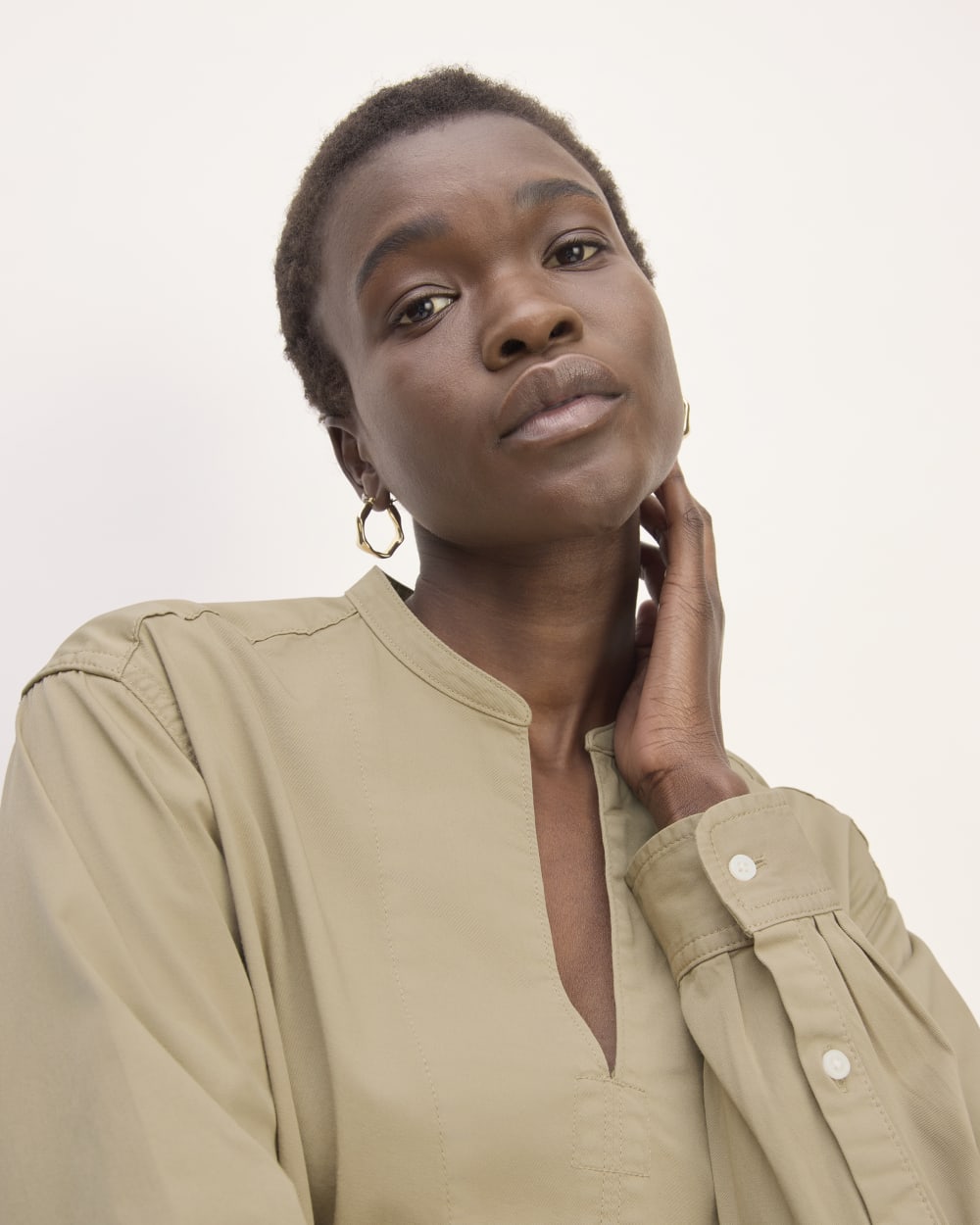 The Long-Sleeve Utility Mini Dress | Trench Coat Khaki