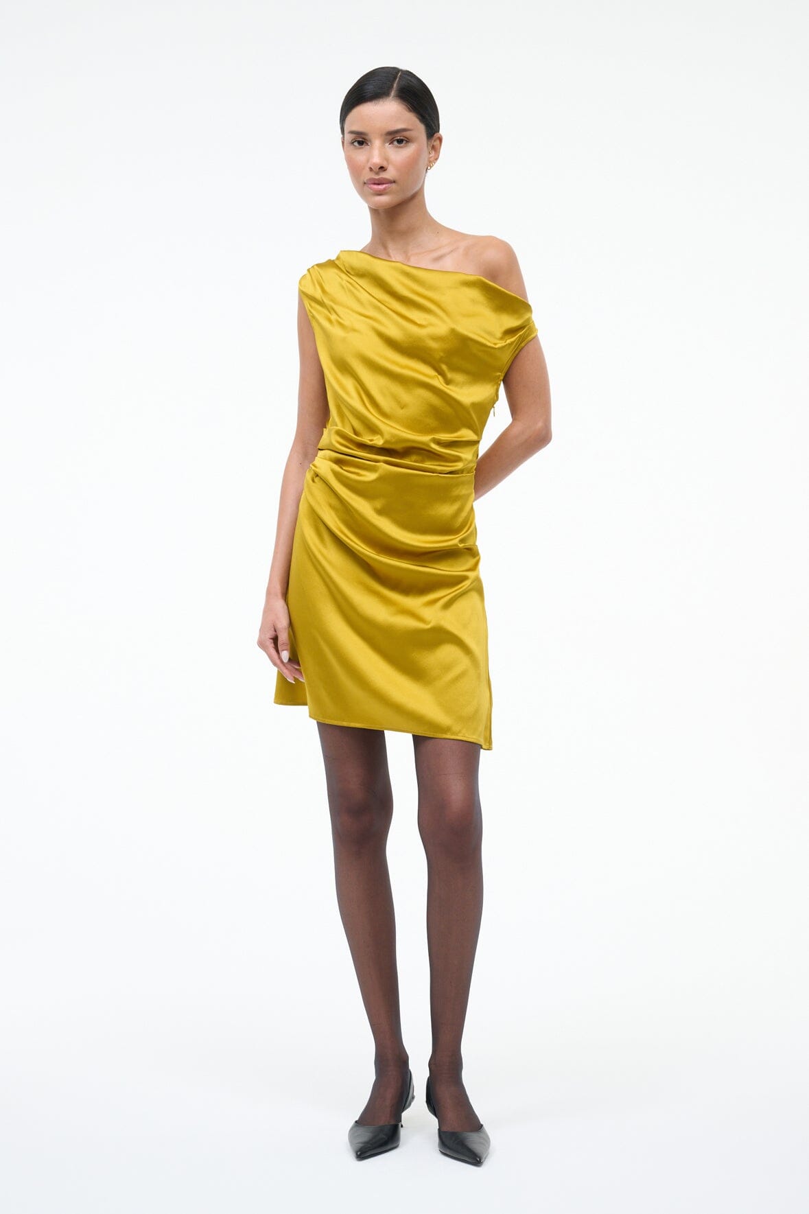 MINI PHARE SILK DRESS | TURMERIC